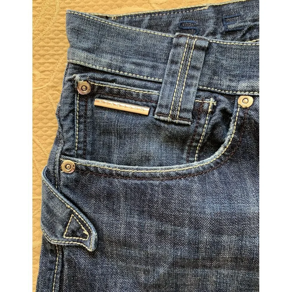 Sean John Vintage Clayton Button Fly Streetwear‎ Jeans Blue Size 36